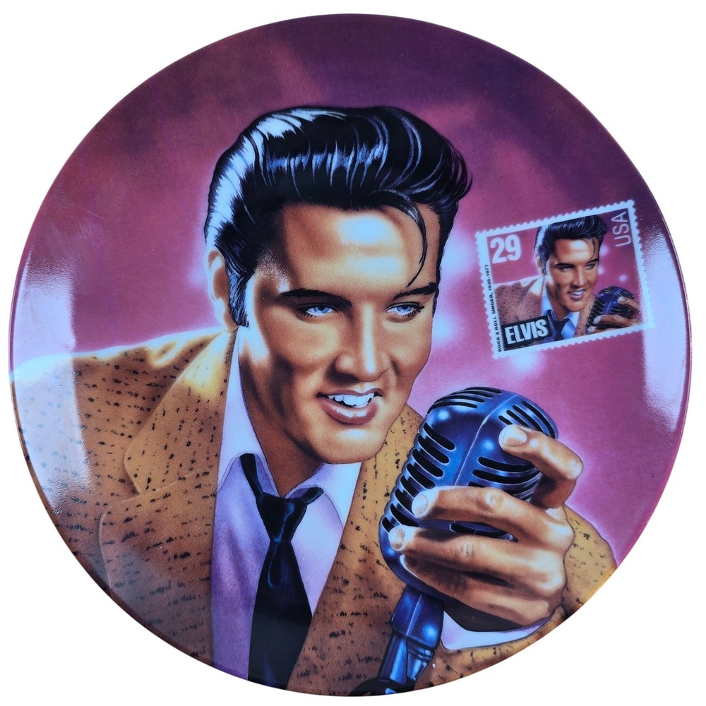 The Rock and Roll Legend Elvis Presley 8" Collector‎ Plate & Cert. #8390E